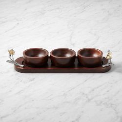 Floral Vine Triple Condiment Dish