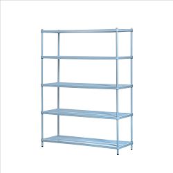 MeshWorks 5-Tier Shelf, Sky Blue