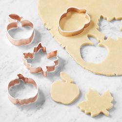 Williams Sonoma Fall Copper Cookie Cutters with Silicone Edge, Set of 4