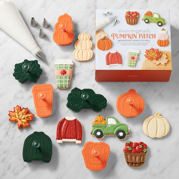 Fall Pumpkin Patch Cookie Stamp Cutter Set of 7 | Williams Sonoma