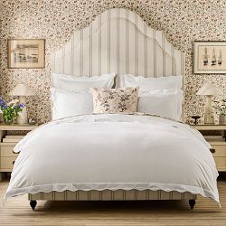 Portman Upholstered Bed &amp; Headboard with Piping