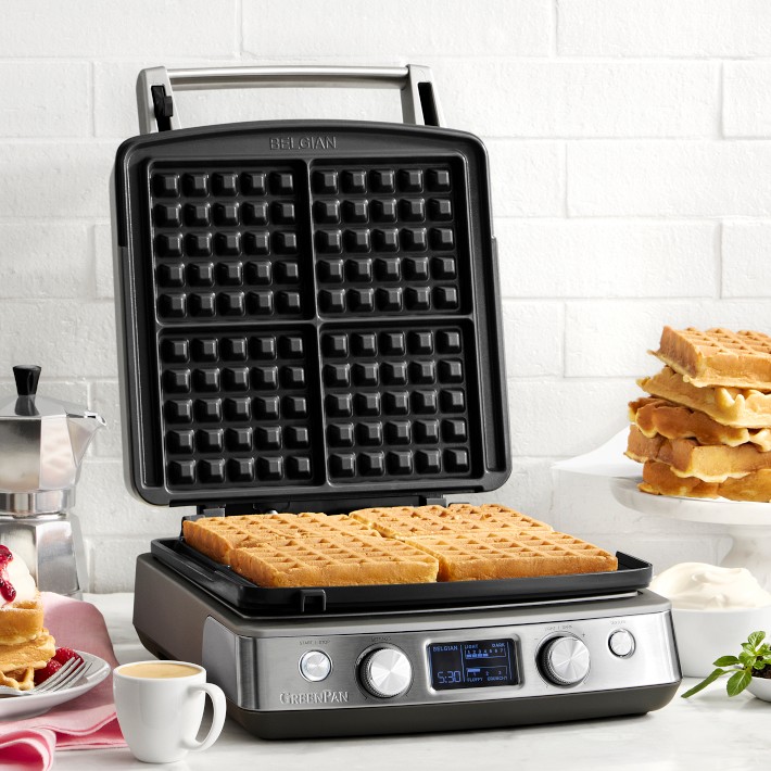 GreenPan™ Premiere 4-Square Waffle Maker | Williams Sonoma