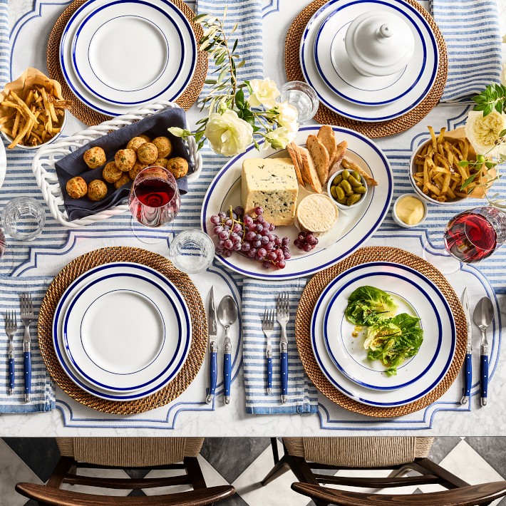 Ticking Stripe Table Runner | Williams Sonoma