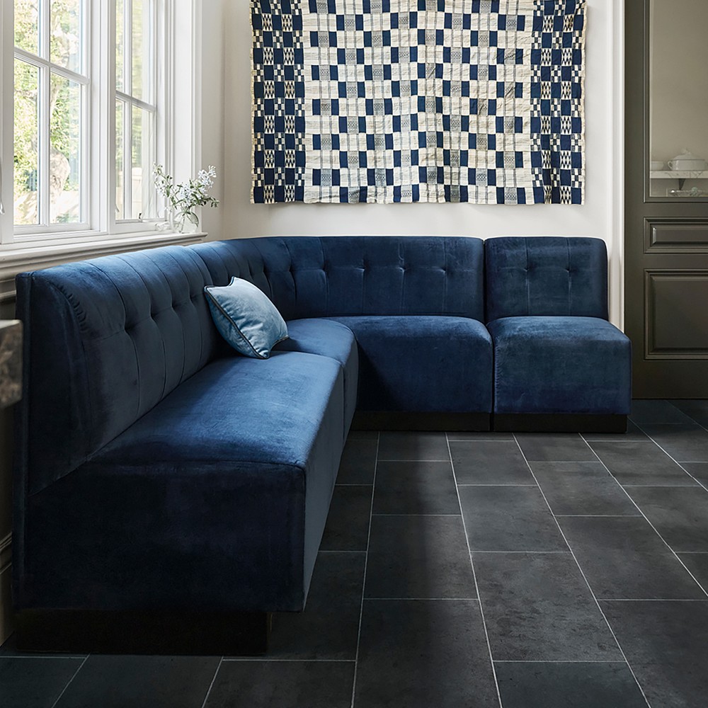 Garbo Upholstered Customizable Banquette - Grid Tufting by Williams Sonoma Home