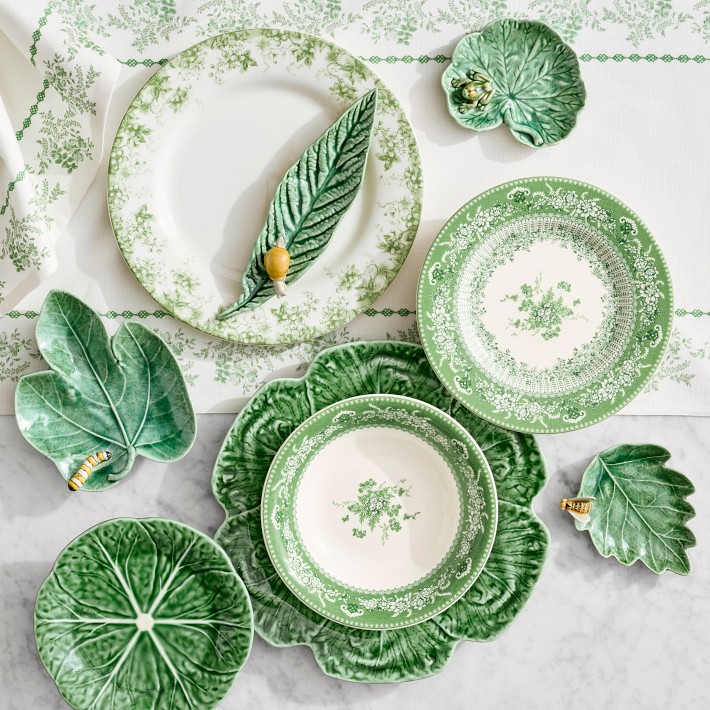 英国製 リーズポタリー クラシッククリームウェア透かし彫り プレート4枚 English Floral Salad Plates | Williams Sonoma