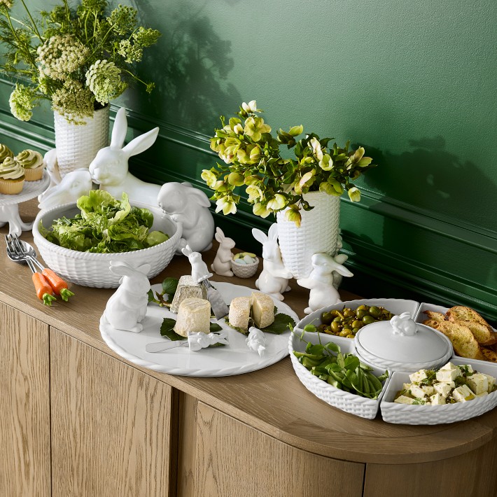 WILLIAMS SONOMA 花柄鍋つかみ Sculptural Bunny Multi-Compartment Dish | Williams Sonoma