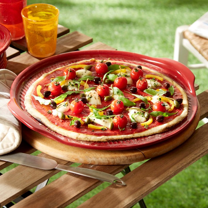 Emile Henry Ribbed Pizza Stone | Pizza Tools | Williams Sonoma
