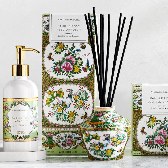 Famille Rose Figural Candle, Floral Scent | Williams Sonoma