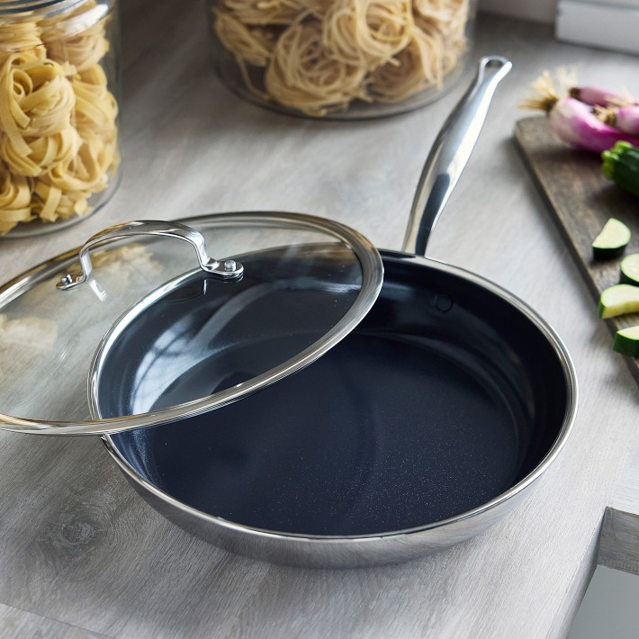 GreenPan Premiere Max Stainless-Steel Ceramic Nonstick Covered Fry