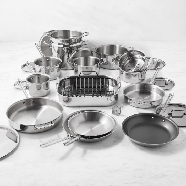 All-Clad D5 Stainless-Steel 24-Piece Cookware Set | Williams Sonoma