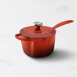 Le Creuset Signature Enameled Cast Iron Saucepan, 1.75-Qt., Red