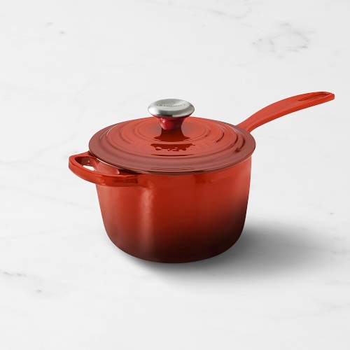 Le Creuset Signature Enameled Cast Iron Saucepan, 1.75-Qt., Red