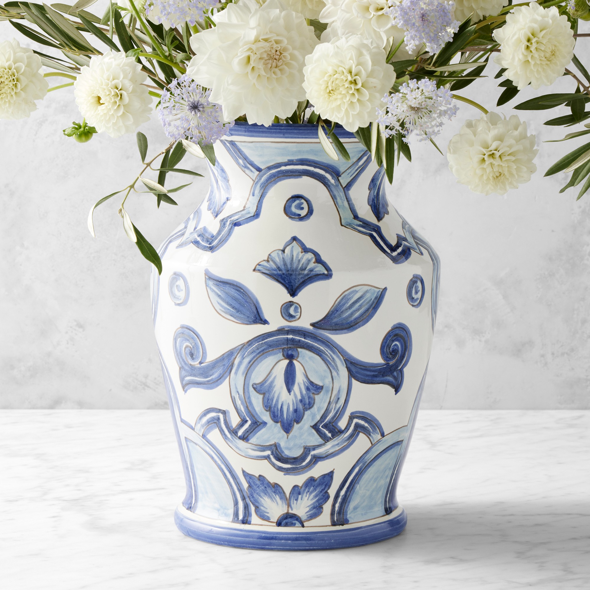 Italian Hand-Painted Capri Vase Collection Simolary simolary.com