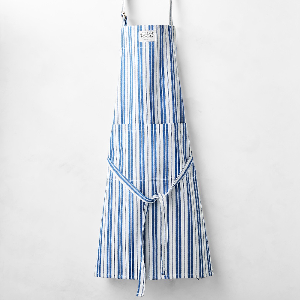 Williams Sonoma Classic Stripe Apron - Bright Blue