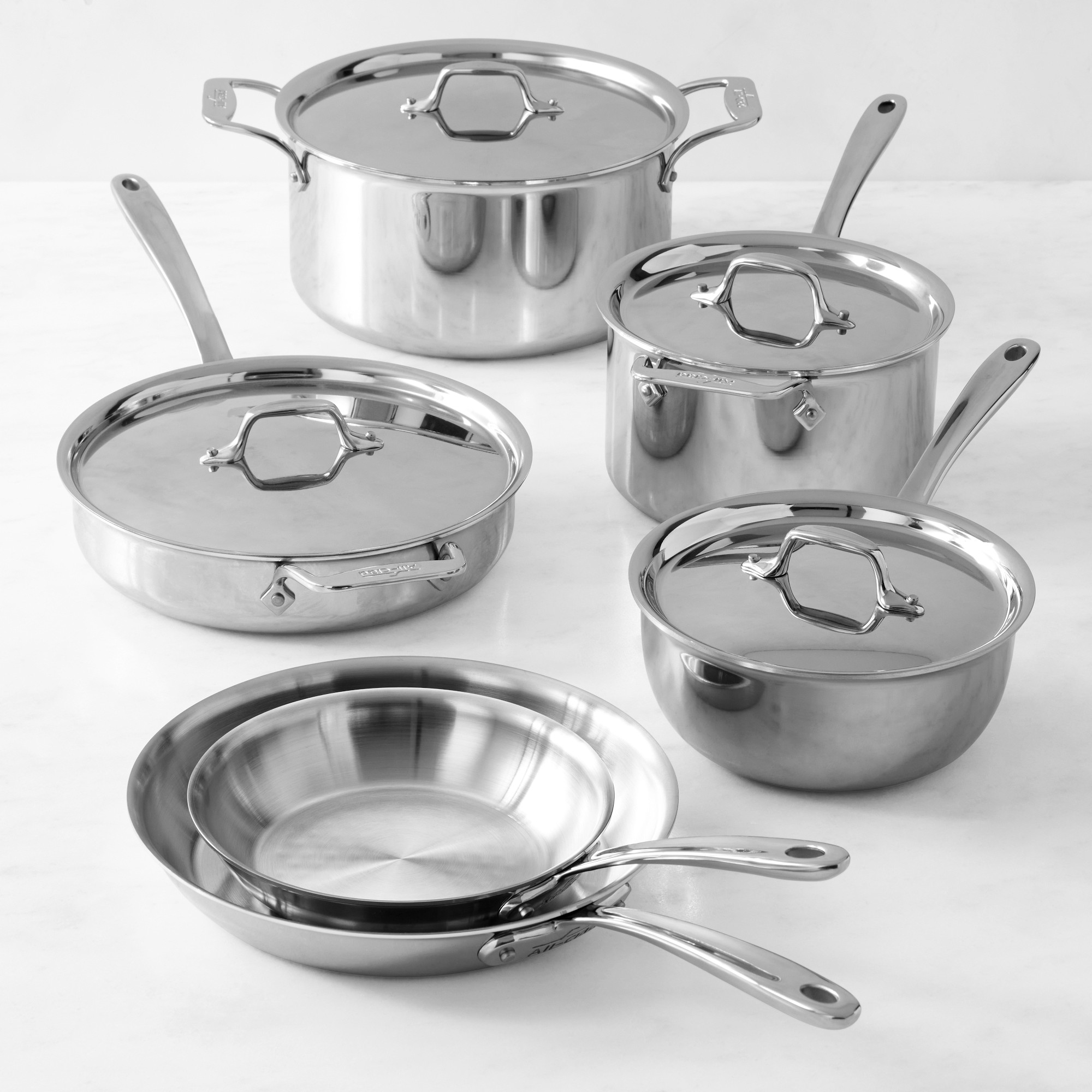 All-Clad G5 Graphite Core Stainless-Steel 10-Piece Cookware Set Sansujyuku sansujyuku.com