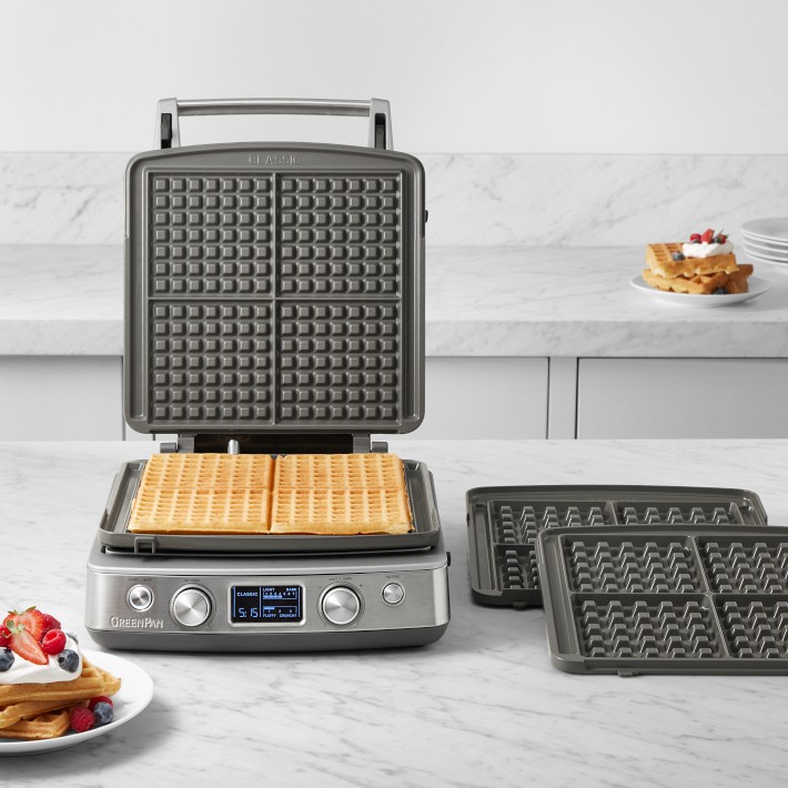 GreenPan™ Premiere 4-Square Waffle Maker | Williams Sonoma
