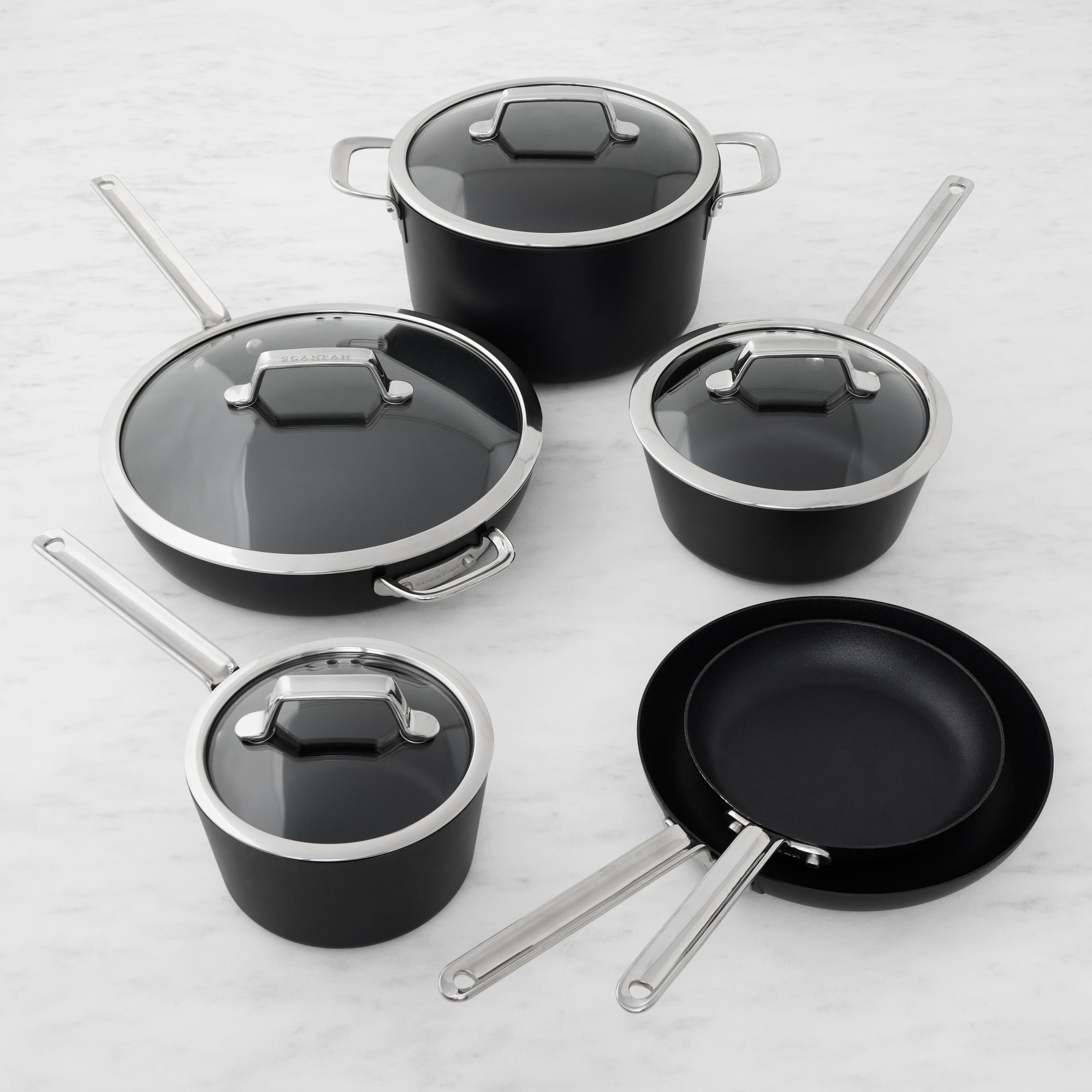 SCANPAN TechnIQ Nonstick 10-Piece Cookware Set Simolary simolary.com