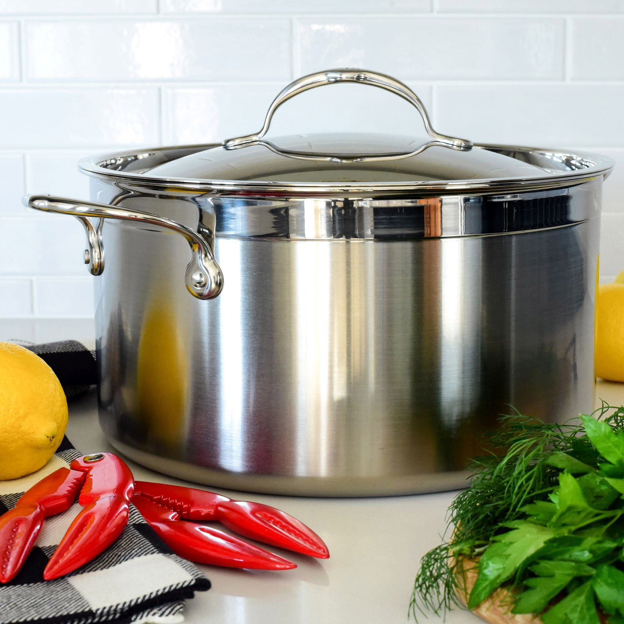 Hestan ProBond Forged Professional Clad Stainless-Steel Stockpot, 8-Qt. Sansujyuku sansujyuku.com