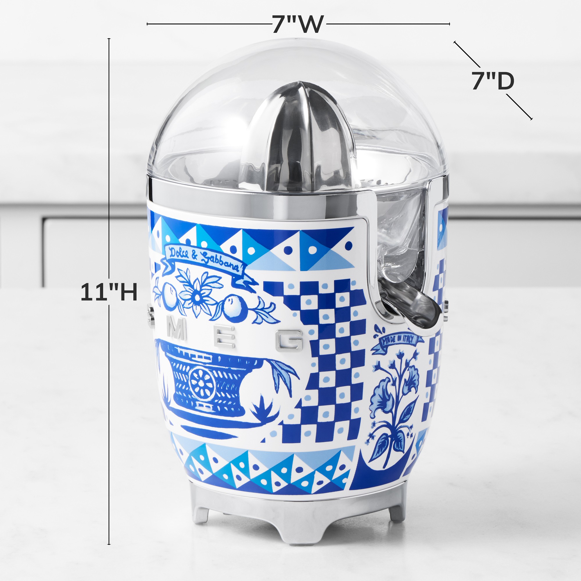 SMEG Dolce & Gabbana Citrus Juicer, Blu Mediterraneo Sansujyuku sansujyuku.com