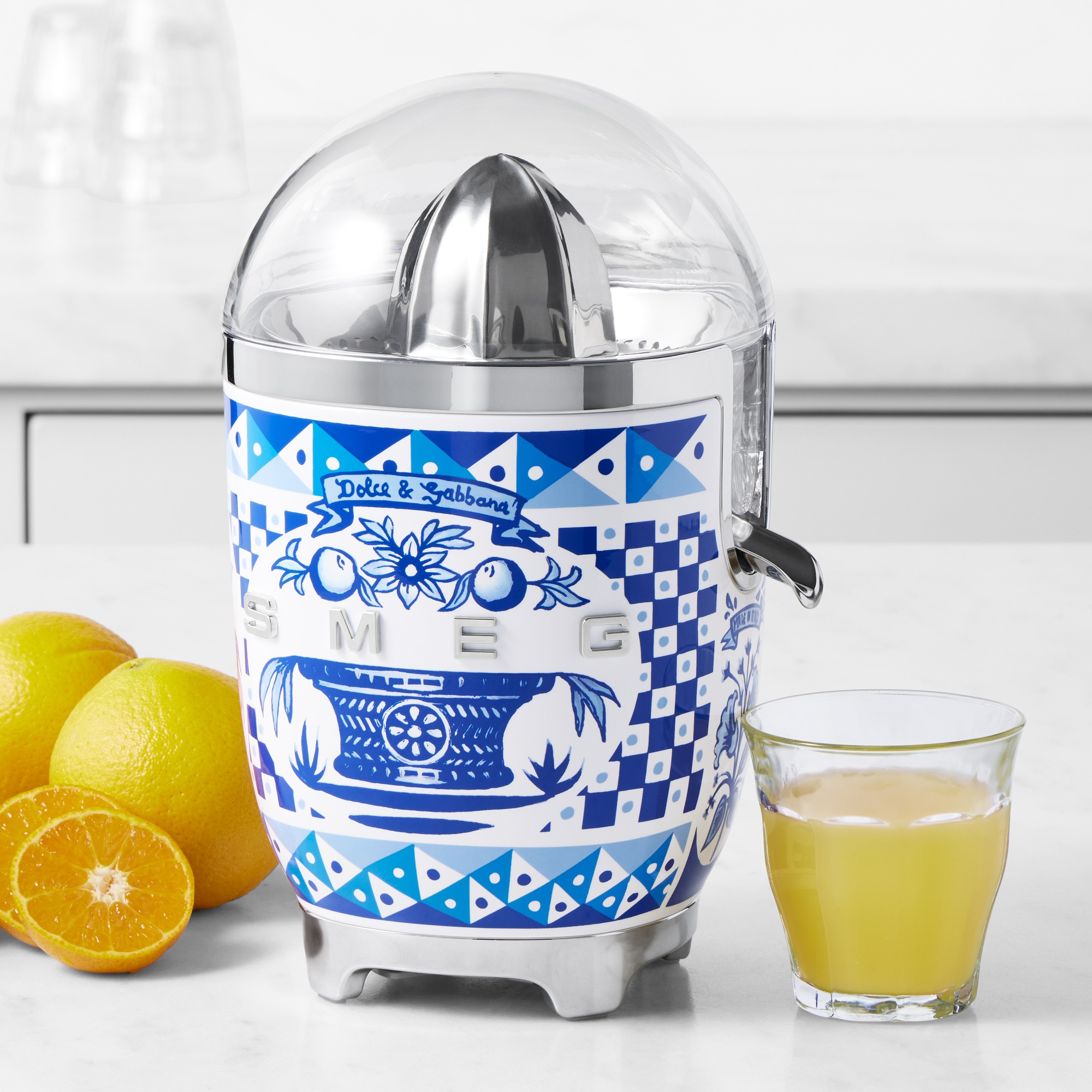 SMEG Dolce & Gabbana Citrus Juicer, Blu Mediterraneo Simolary simolary.com