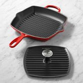 Le Creuset Signature Enameled Cast Iron Square Grill Pan & Press Set Simolary simolary.com 8
