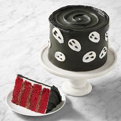 Four-Layer Red Velvet Chocolate Ghost Cake, Serves 8-10