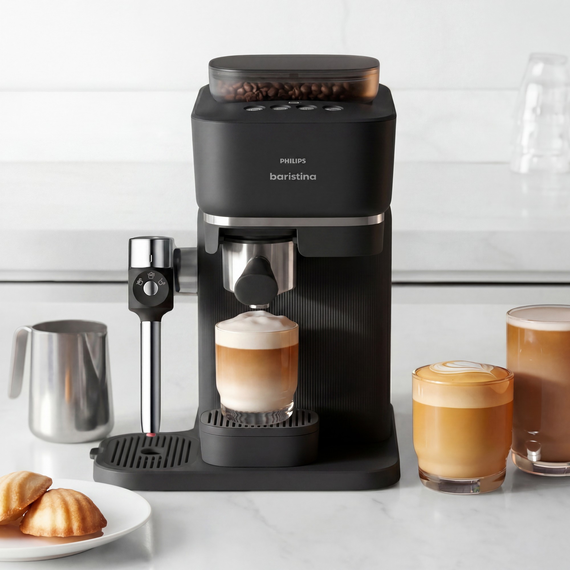 Philips Baristina Latte Espresso Machine with Milk Frother Simolary simolary.com