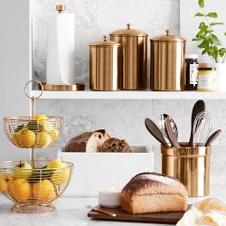 Gold Partitioned Utensil Holder