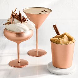 Copper Martini Glasses, Set of 2
