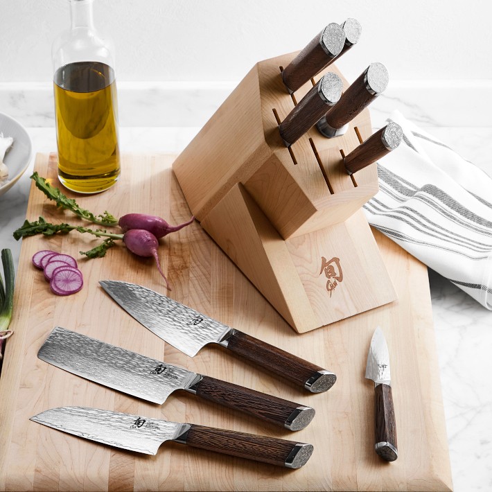ノジアノンジアミンタイプ ブラウン3本セット Shun Fuji Knife Set, 7-Piece | Williams Sonoma