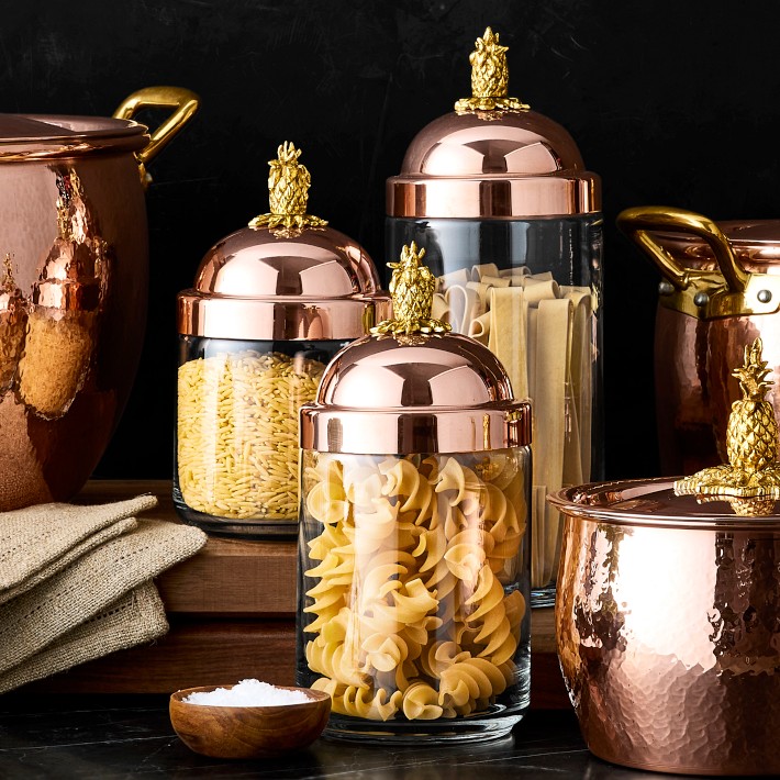 Ruffoni Glass Canisters Pineapple Knob Set | Williams Sonoma