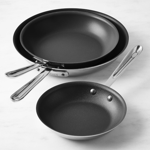 All-Clad D5 Stainless-Steel Pro Nonstick Fry Pan, Set of 3 Simolary simolary.com