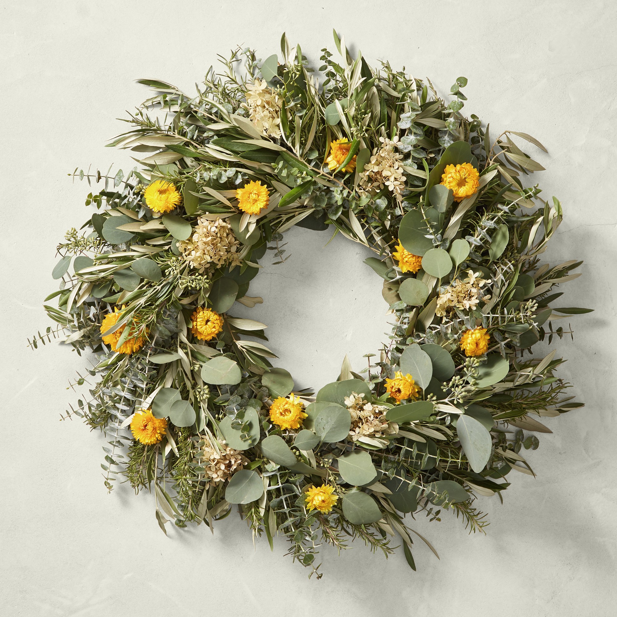 Hello Spring Live Wreath, 26″ Simolary simolary.com