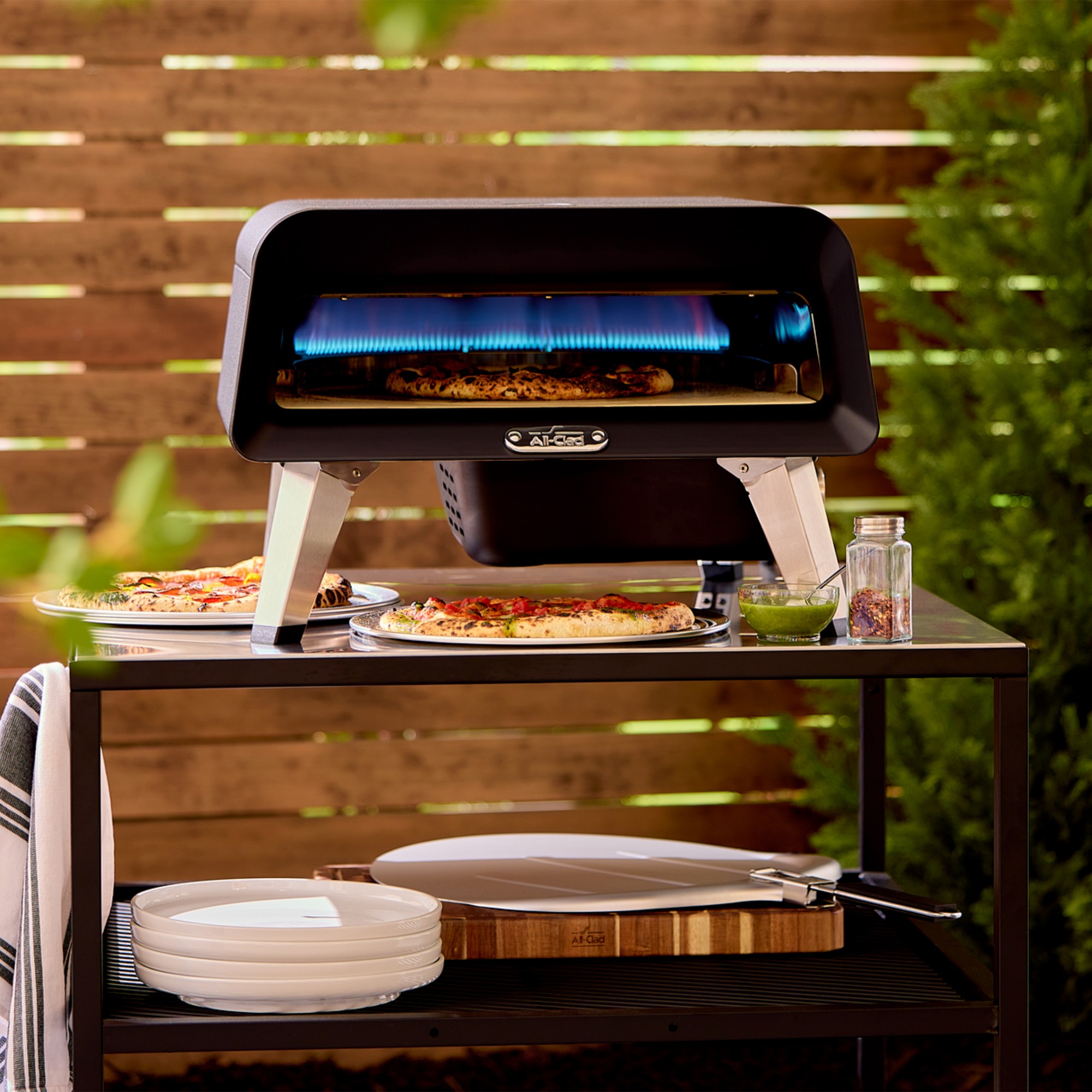 All-Clad Gas Powered Pizza Oven with Rotating Stone Simolary simolary.com
