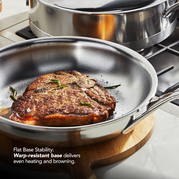 Demeyere Atlantis Stainless-Steel Curved Sauté Pans | Williams Sonoma
