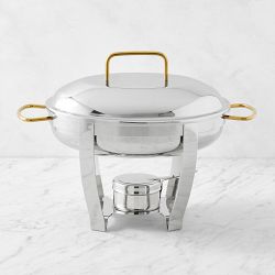 Williams Sonoma Stainless-Steel Oval Chafing Dish, 3.2-Qt
