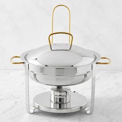 Williams Sonoma Stainless-Steel Round Chafing Dish, 5.3-Qt