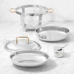 Williams Sonoma Stainless-Steel Oval Chafing Dish, 3-Qt.