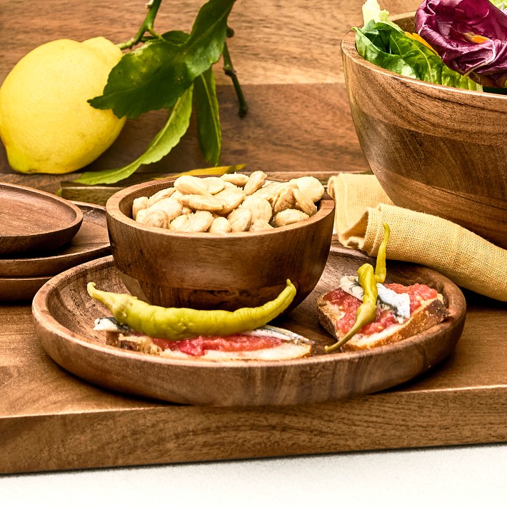 Acacia Tapas Plate, Brown