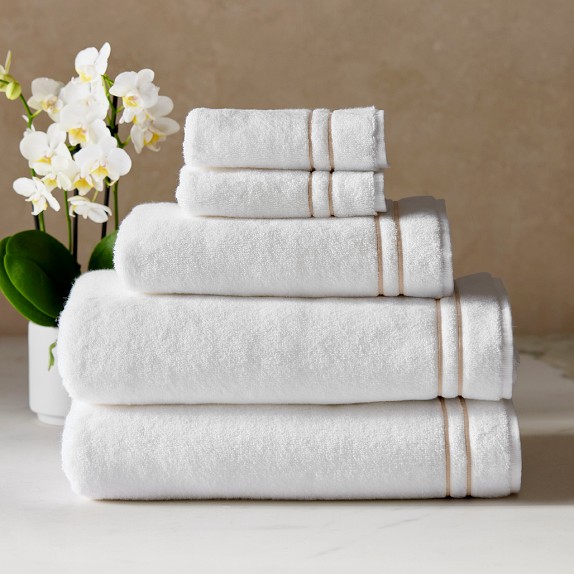 Chambers® Hotel Embroidered Towels | Williams Sonoma