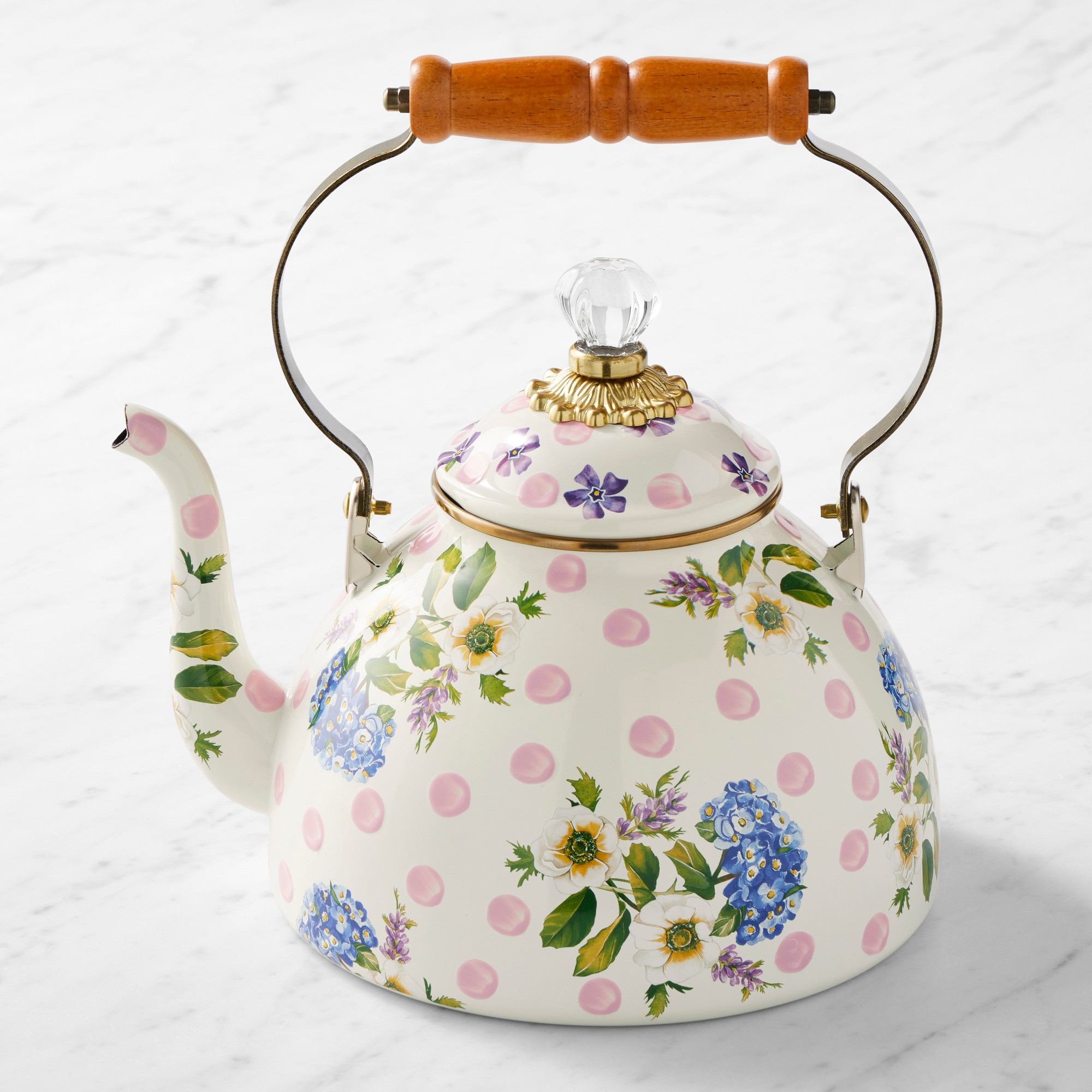 MacKenzie-Childs Wildflowers Tea Kettle Simolary simolary.com