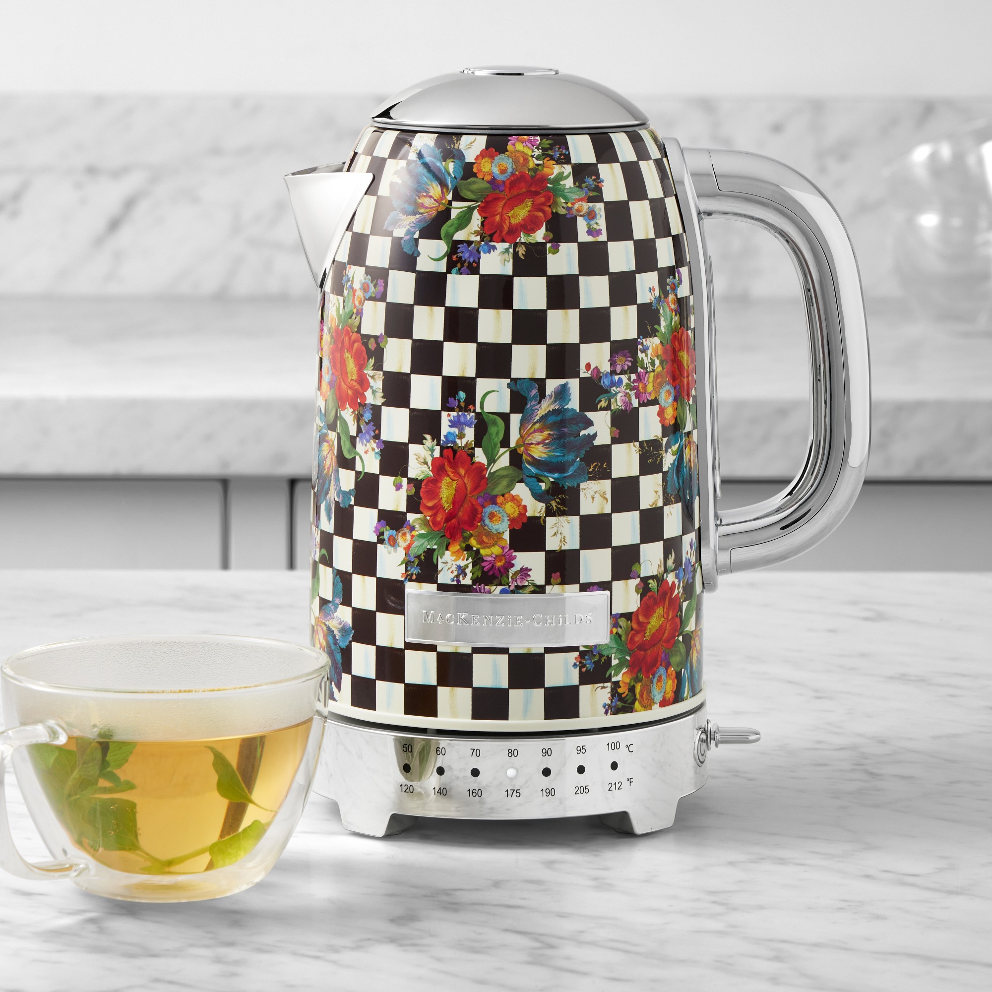 MacKenzie-Childs Courtly Flower Market Electric Kettle Simolary simolary.com