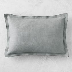 Double Flange Belgian Linen with Libeco™ Pillow Cover, Grey