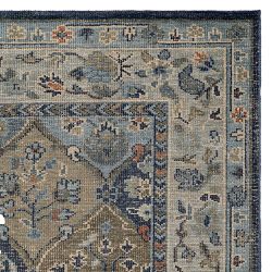 Esther Hand-Knotted Rug Swatch, 18" x 18", Blue