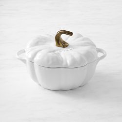 Staub Enameled Cast Iron Pumpkin Cocotte, 3 1/2-Qt., White