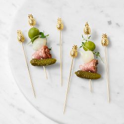 Pineapple Cocktail Picks, Set of 6