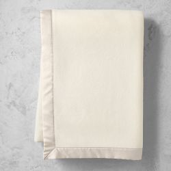 Chambers Liana Wool Blanket, 90" x 90", Ivory