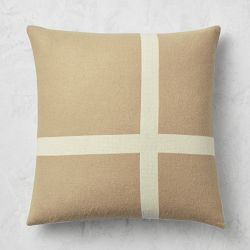 Cashmere &amp; Wool Equestrian Pillow Cover, Sand