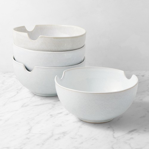 Cyprus Noodle Bowls, Set of 4, White