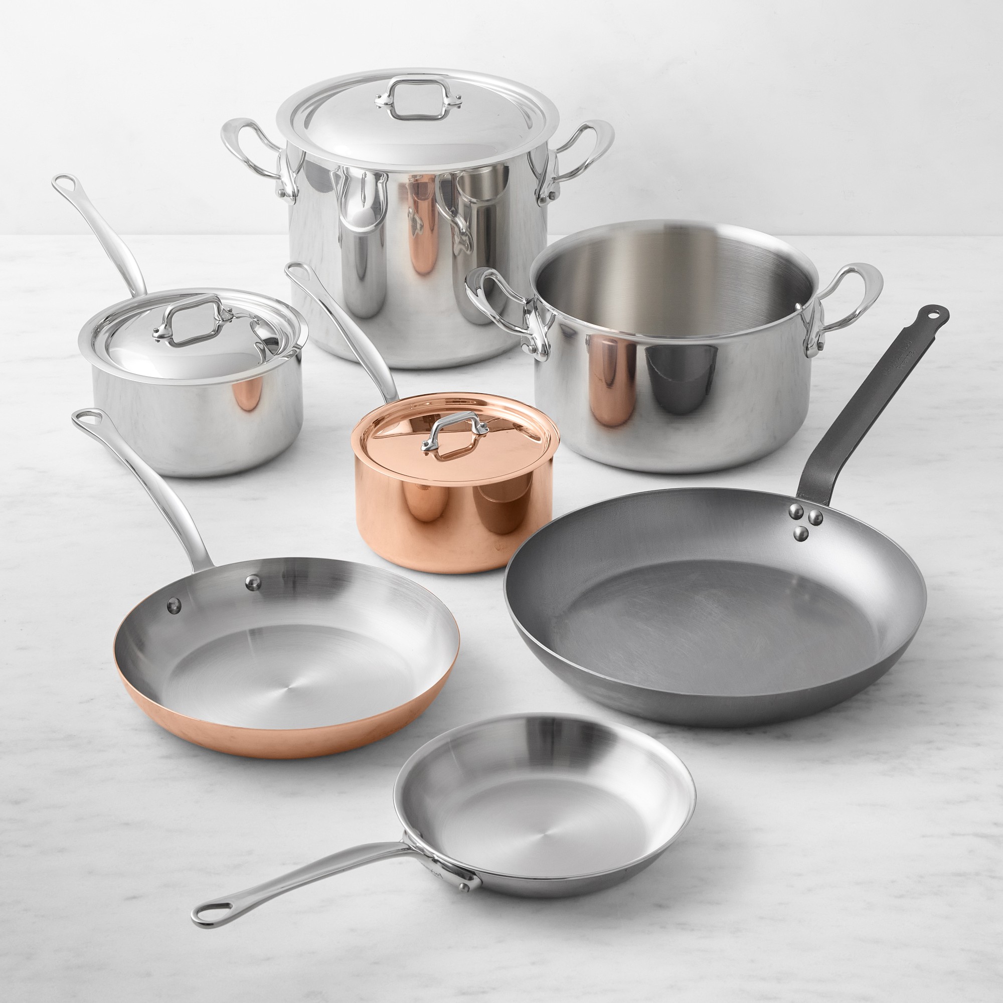 Mauviel Essentials Mixed Material 10-Piece Cookware Set Sansujyuku sansujyuku.com